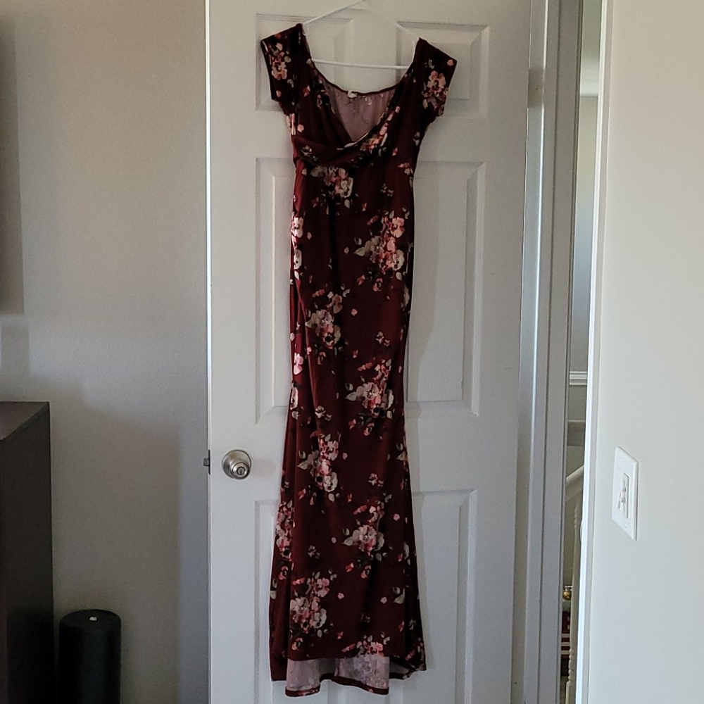 Pinkblush floral maternity dress